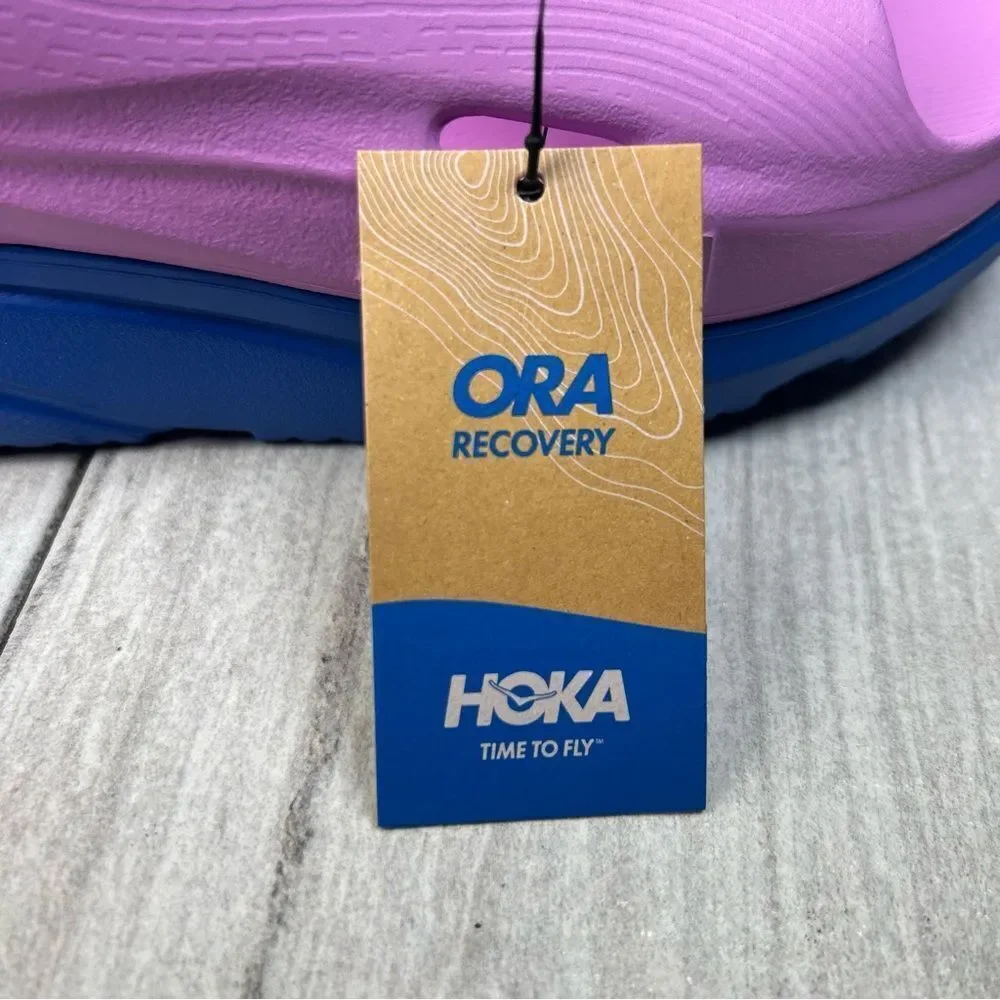 Hoka One One Ora Recovery Slide 3 Purple Blue Slide Comfort Shoe Mens Size 12 13